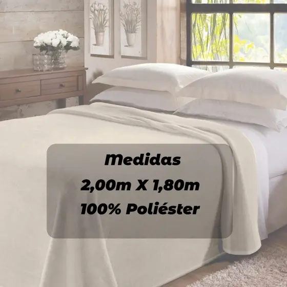 Cobertor Casal Manta Soft 2,00 x 1,80m Quentinha Extra Macio Microfibra 100 Poliéster
