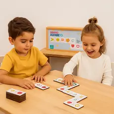 Brinquedo Didático Educativo Jogo Da Memória Dominó Infantil Em Madeira Menino Menina Estojo Maleta
