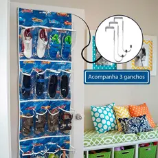 Sapateira Organizadora De Porta Infantil Organizador Para Sapatos Prateleira Menino Menina Dobrável