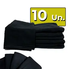 Kit Pano De Prato Liso Kit Copa Cozinha Preto Flanelado Para Pintura Algodão Grosso Bainha 41 x 70cm
