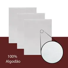 Kit Pano De Prato Artesanato Pintura Branco Liso Big Extra Com Bainha 70 50cm Engomatêxtil Estilotex