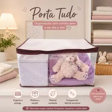 Capa Porta Tudo Organizador Guarda Roupas Cobertor Lençol Enxoval Closet Saco TNT De Armazenamento