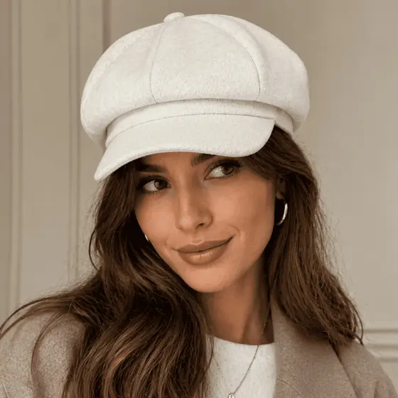 Boina Francesa Feminina Inverno Chapéu Europeu Lã Moda