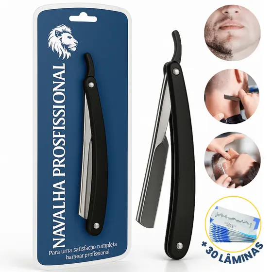 Navalha Profissional De Barbear Navalhete Barbeiro de 10 a 30 Lâminas