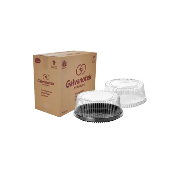 100~200 Embalagem para Bolos Tortas G32M Galvanotek Média 0,750g - Embalagem Plástica Redonda