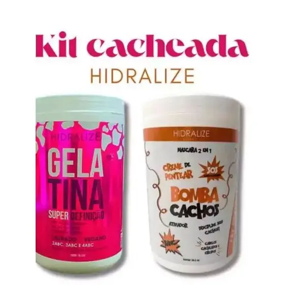 Gelatina Capilar Super Transição + Creme Pentear Bomba Cachos Super Definição