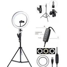 14/12 Polegadas Ring Light Iluminador Tripé De Ring Light Iluminador 2.1 M