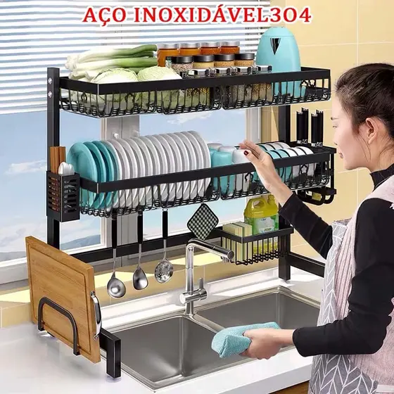 85cm Escorredor de Louças Cozinha Suspensa Modula Autosustentavel Escorredor Louça