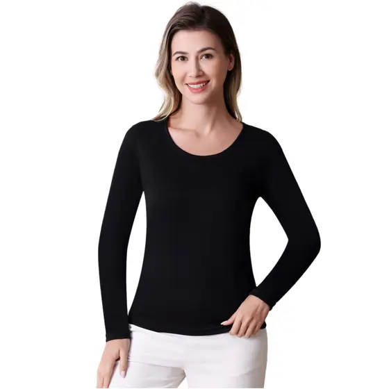 Z&D Lingerie Blusa Termica  feminina Segunda Pele Térmica Manga Longa com Proteção LMNY02