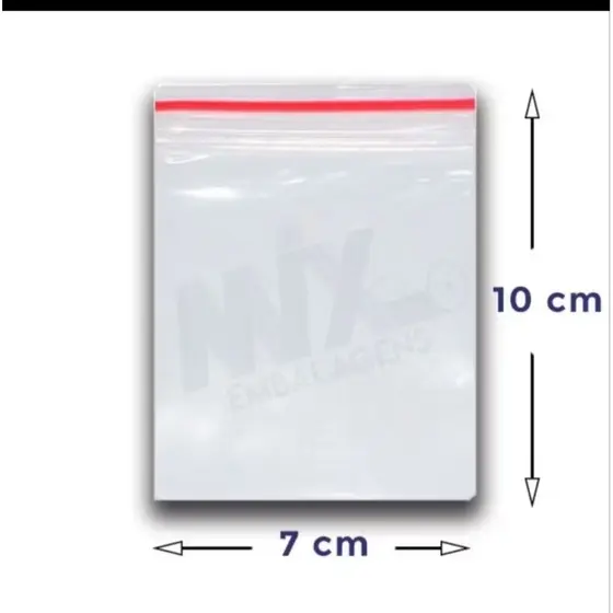 Saco Plástico Transparente 7x10 Com Fecho ZIP Hermético Abre E Fecha Com / 500 Unidades. Entregar Rápida.