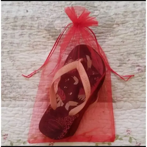 Saco Organza Vermelho Tamanho 20x35 Com 50 Unidades. Pra Colocar Objetos. Entregar Rápida.