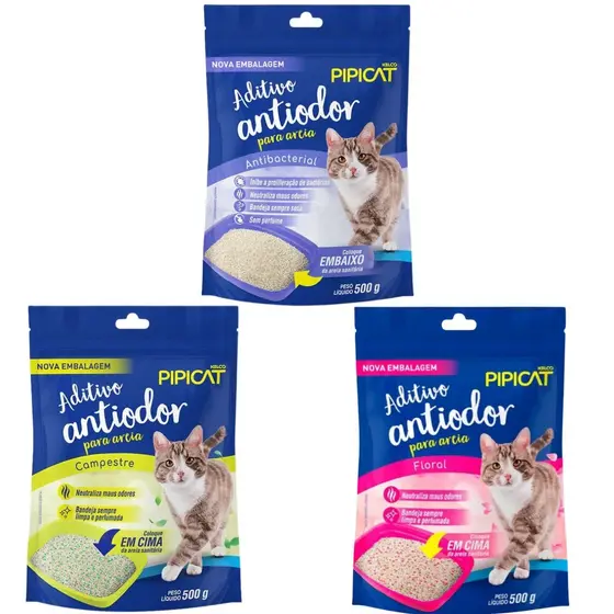 Aditivo Pipicat Kelco Antiodor Floral 500g para Areia Higiênica de Gatos