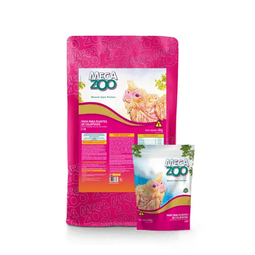 Papa Megazoo Filhotes Calopsita I19 500g Super Premium Papagaios Maritacas Alimento Completo