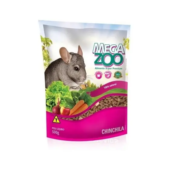 Ração MegaZoo para Chinchila 500g Super Premium