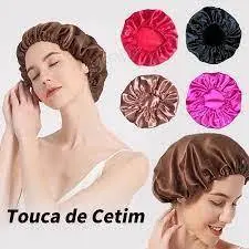 Kit com 4 Toucas de Cetim Antifrizz Touca de Banho de Cetim Touca de Banho de Cetim