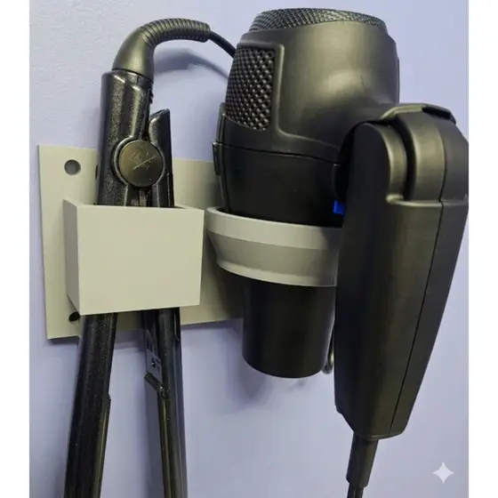 ✅ Suporte de Parede Premium – Organizador para Secador e Chapinha + parafusos e buchas. Porta secador e chapinha ✨