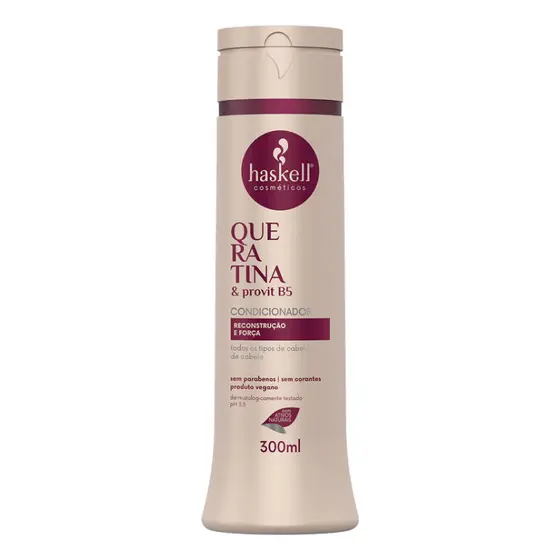 Condicionador Haskell Queratina & Provit B5 300ml, Cuidados com o Cabelo e Condicionador de Cabelo e Couro Cabeludo