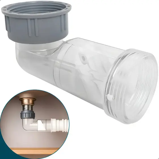 Sifão Automático Universal Flvx Branco Elimina Mau Cheiro Anti Insetos Instalação Fácil
