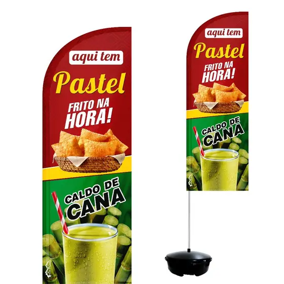 Wind Banner Completo 2,10m Pastel E Caldo De Cana