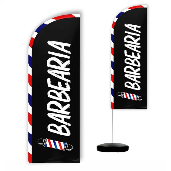 Wind Banner Completo 2,10m Barbearia M5
