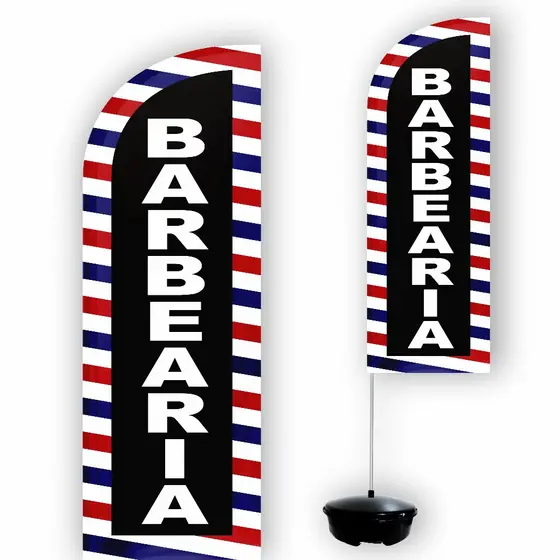 Wind Banner Completo 2,10m Barbearia M3