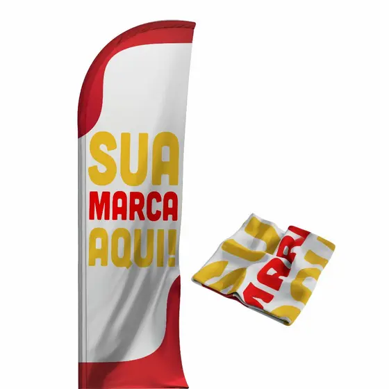 Wind Banner Personalizado 1,5m Somente Tecido