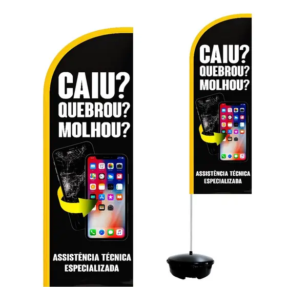 Wind Banner Completo 2,10m Assistência Técnica