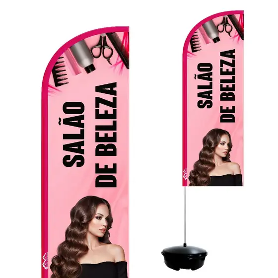 Wind Banner Completo 2,10m Salão De Beleza M2