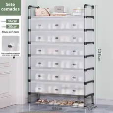8 Andares Sapateira Desmontável Organizador de Tênis 40 Pares