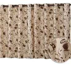 Cortina Cozinha Estampada 2,20 x 1,40 para Janela Vitro - Decoração