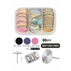 Kit Broca Disco Suporte Broca Mais Lixas Caixinha com 60 Lixas Adesiva com Suporte 2.35mm para Micro Motor