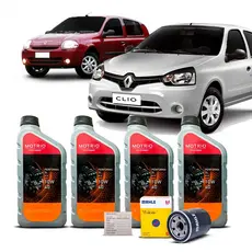 Kit Troca De Oleo Motrio 10w40 + Filtro Renault Clio 1.0 16v 1999 A 2016