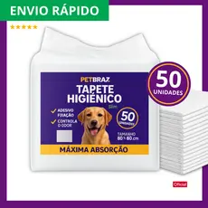 Tapete Higiênico Descartável para Cachorro Unidades 60x60 cm - Fralda Pet Xixi Cão Pequeno Médio