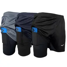 Bermuda Masculina Short Dry Fit com Compressão Academia Corrida Caminhada