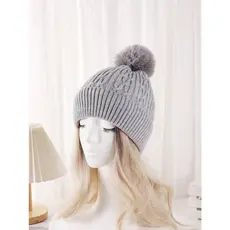 2024 novo gorro feminino inverno quente malha chapéu versátil mais veludo engrossado proteção de orelha gorro de lã