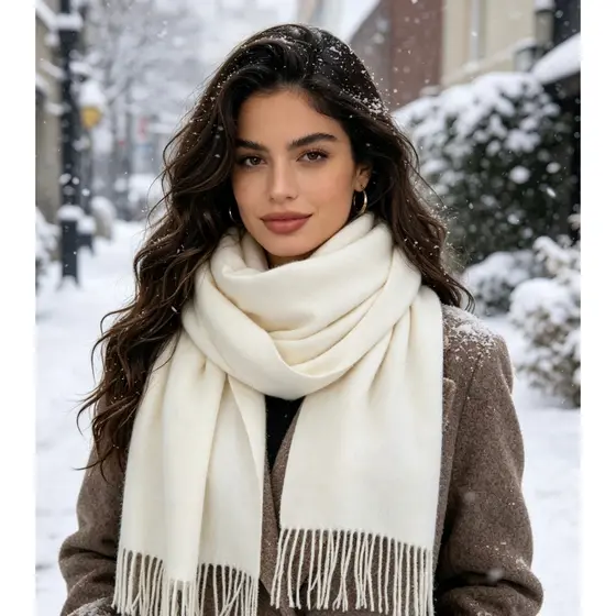 Cachecol xela Feminino Inverno Quentinho Modelo Clássico  Uso Diário Trabalho Passeio