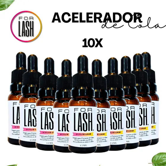 FORLASH - Kit com 10 aceleradores de cola para extensão de cílios