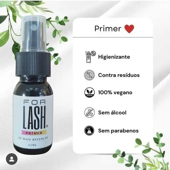 Primer Preparador para Extensão de Cílios, Lash Lifting (2x+retenção)  -  Linha For Lash