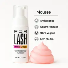 Mousse de Limpeza e Espuma Higienizadora Para Extensão de Cílios  - FOR LASH