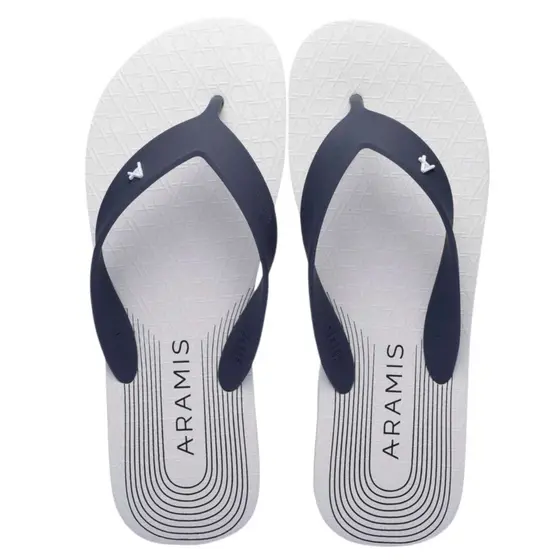 Chinelo Aramis Curves Branco Masculino Casual Confortável Solado Borracha Antiderrapante Original