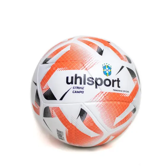 Bola UhlSport Strike Campo Vermelho Preto Tamanho 5 Futebol Treino Jogo Futebol de Campo Original