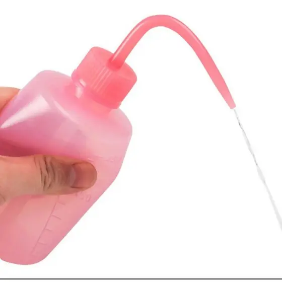 Pisseta Frasco Dosador Graduada Limpeza De Cílios 250ml Rosa