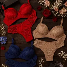 KIT Sutiã e Calcinha 3,5,7 e 10  Conjunto Lingerie Bojo Conforto Diário + Calcinha Feminina Sexy Moda Intima