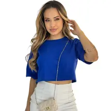 Blusa blusinha cropped Algodão 100% Feminino Casual Elegante