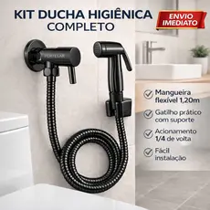 Ducha Higiênica Chuveirinho de Banheiro 1/4v Flexível 1.20mts Bidê Forte Lar