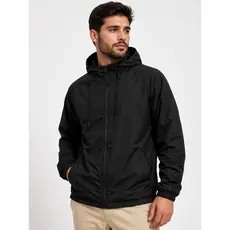 Jaqueta Corta Vento Masculina Impermeável com Capuz Leve Resistente ao Frio e Chuva - Blusa Masculina Lisa de Treino