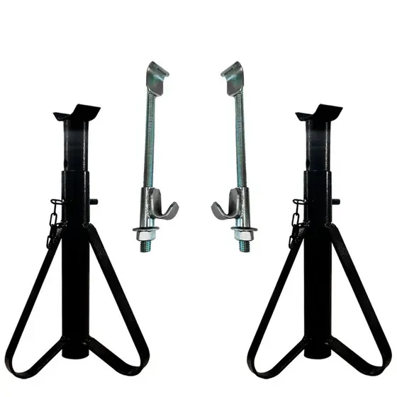 Encolhedor de molas 1 garra universal Par + Kit 2 Cavalete automotivo Preto