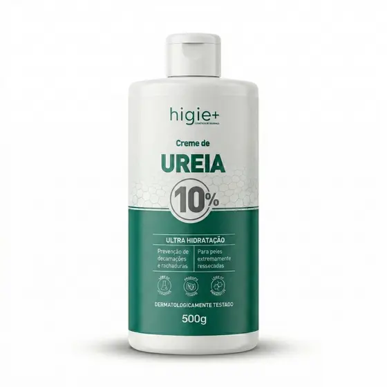 Creme de ureia 10% 500g HIGIE+ | Creme hidratante para os pés | Creme para mãos ressecadas