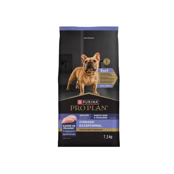Pro Plan Ração Cuidado Excepcional Cão Adulto Mini e Pequeno Sabor Frango 7,5Kg