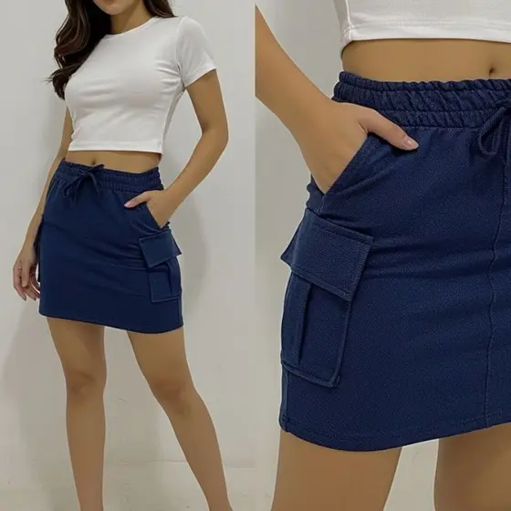 Saia Cargo Feminina Premium Coladinho Tubinho